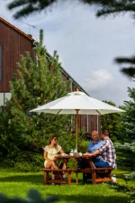 Onlywood Tavolo Picnic in Legno Noce ROTONDO Diametro 110 cm - 8 posti - foto 6