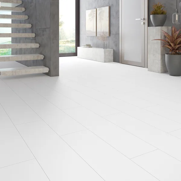 Rivestimento/Pavimento CERAMIN Bianco Luna 40×120 – Posa facile