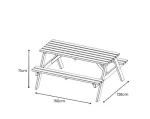 Tavolo Picnic NOCE 6 posti - 150 cm - foto 3