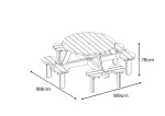 Onlywood Tavolo Picnic in Legno Impregnato ROTONDO Diametro 189 cm - 8 posti - foto 4