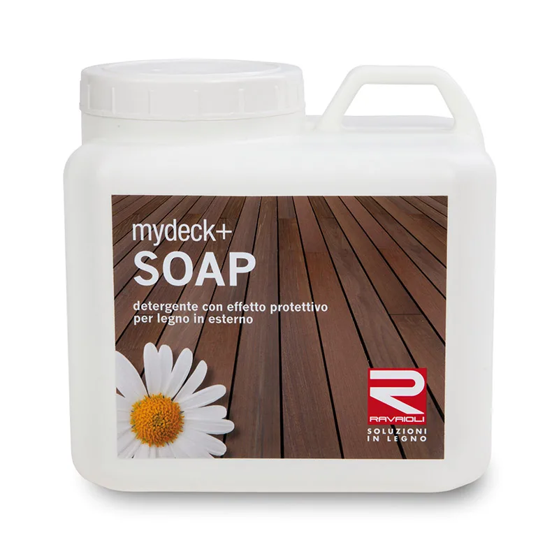 Sapone detergente per legno da esterno contro macchie, salsedine e cloro