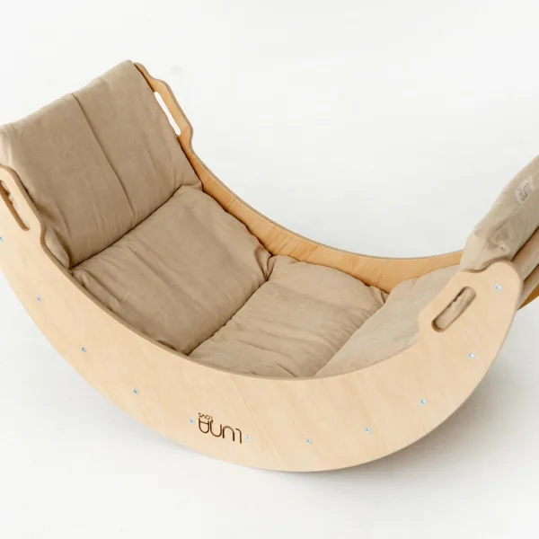 Cuscino imbottito per arco Pikler e dondolo Montessori Smile, beige