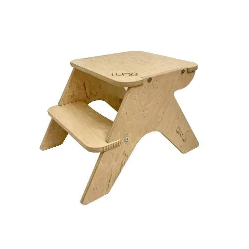 Sgabello per bambini a due gradini in multistrato di betulla